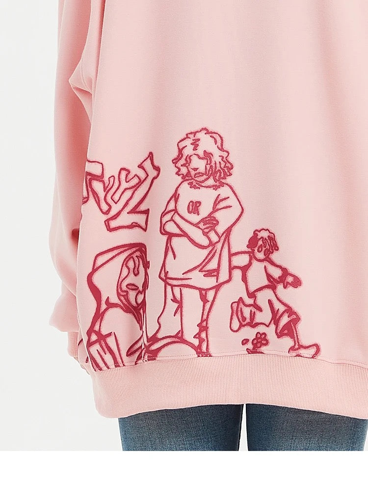 SUDADERA CON CAPUCHA Y ESTAMPADO DE DIBUJOS ANIMADOS