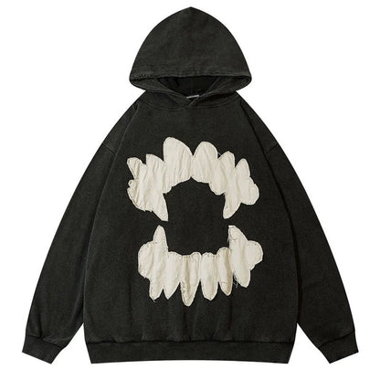 Fang Embroidery Hoodie