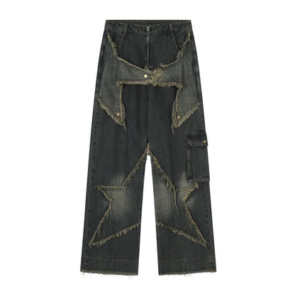 Star Embroidery Jeans